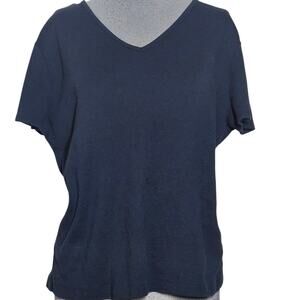 Black Cotton Short Sleeve Tee Size Large